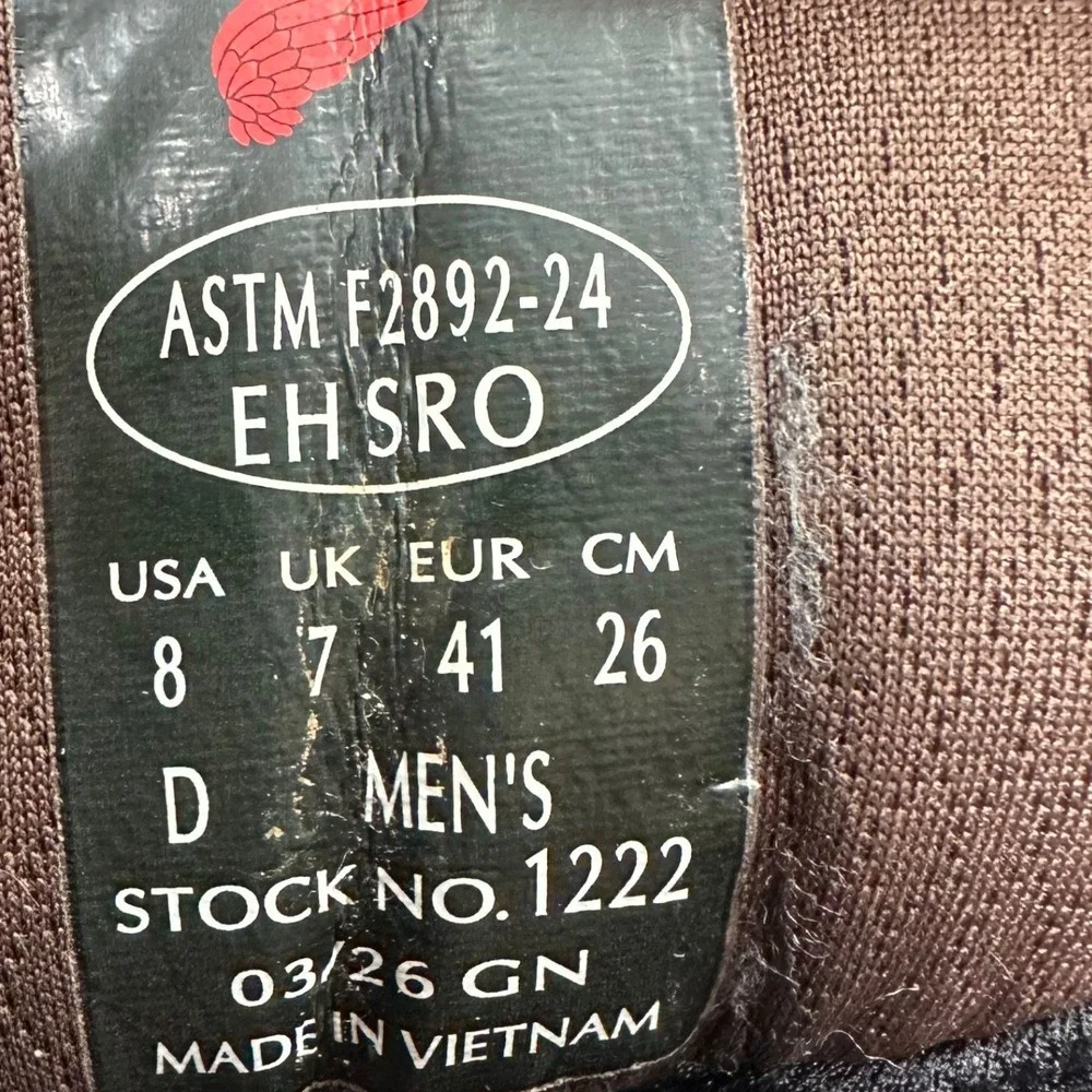 Red Wing 1222 Traction Tred Lite Soft Toe Waterproof Work Boots Size 8D